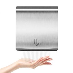 WBHome Ultra-Thin Electric Automatic Hand Dryer Commercial High Speed, Instant Heat & Dry for Bathroom Heavy Duty