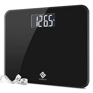 Etekcity High Precision Digital Body Weight Bathroom Scale with Ultra Wide Platform and Easy-to-Read Backlit LCD, 440 Pounds