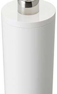 Yamazaki Tower Body Soap Dispenser Contemporary Bottle Pump for Shower, Round, White