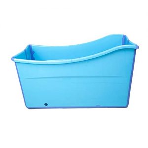 Weylan tec Large Foldable Bath Tub Bathtub For Baby Toddler Children Twins Petite Adult Blue