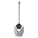 NEW OXO Good Grips Toilet Plunger with Holder, Gray