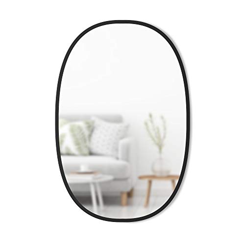 Umbra Hub Oval Wall Mirror, 24 x 36-Inch, Black