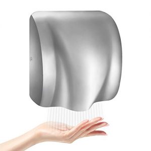 WBHome 2017 Electric Automatic Hand Dryer Commercial High Speed, Instant Heat & Dry for Bathroom Heavy Duty Super Quiet, Silver