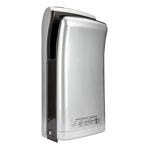 interhasa! Automatic Jet Hand Dryer with HEPA Filter, 1800W High Speed Commercial Hand Dryers in 5s, Air Hand dryers for Bathrooms Commercial (Silver, 110V)