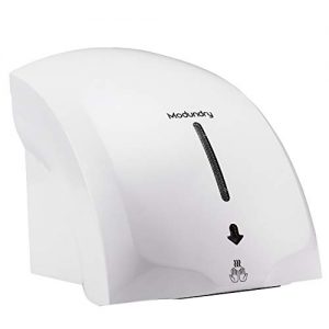 Modundry Wall Mounted Hand Dryer, Easy to Install for Lavatory Bathroom.Low Noise 50dB,Intelligence Sensing System Hand Dryer Commercial,Powerful 1800W with Timing Progress Light (White)