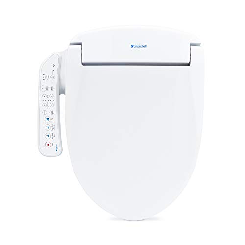 Brondell Swash SE400 Seat, Fits Elongated Toilets, White – Bidet – Oscillating Stainless-Steel Nozzle, Warm Air Dryer, Ambient Nightlight