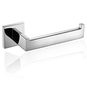 ThinkTop Luxury 304 Stainless Steel Chrome Finished Toilet Paper Holder Roll Quadrate Wall Mounted Mirror Polished Bathroom Accessories