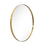 ANDY STAR Oval Wall Mirror | 22x30’’ Modern Gold Bathroom Mirror with Stainless Steel Metal Frame 1’’ Deep Set Design