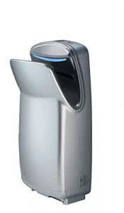 World Dryer V-649A VMax Vertical Hand Dryer, 110-120V, High-Impact ABS Cover in Silver