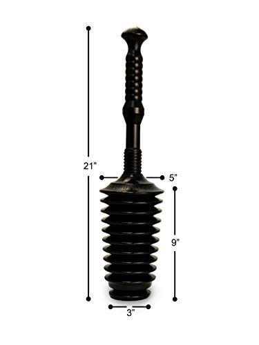 Master Plunger Heavy Duty, Bathroom Toilet Plunger Kit Grasp Plunger MP500-3TB Heavy Responsibility Toilet Bathroom Plunger Equipment with Tall Bucket. Outfitted with Air Launch Valve, Black.