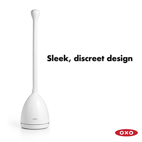 OXO Good Grips Toilet Plunger with Holder OXO Good Grips Bathroom Plunger with Holder.