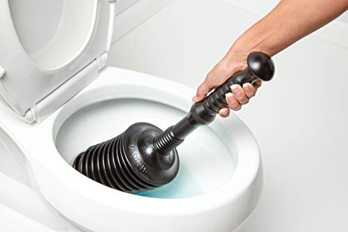 Master Plunger Heavy Duty, Bathroom Toilet Plunger Kit Grasp Plunger MP500-3TB Heavy Responsibility Toilet Bathroom Plunger Equipment with Tall Bucket. Outfitted with Air Launch Valve, Black.