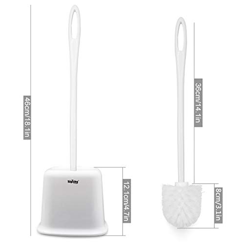 TOPSKY 3 Pack Toilet Brushes with Holder, Compact Toilet Bowl Cleaner TOPSKY 3 Pack Rest room Brushes with Holder, Compact Rest room Bowl Cleaner with Lengthy Deal with, White (Dice Bowl).