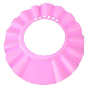HOOYEE Safe Shampoo Shower Bathing Protection Bath Cap Soft Adjustable Visor Hat for Toddler, Baby, Kids, Children (pink)