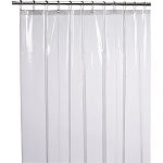 LiBa PEVA 8G Bathroom Shower Curtain Liner, 72' W x 72' H, Clear 8G Heavy Duty Waterproof Shower Curtain Liner Anti-Microbial Mildew Resistant