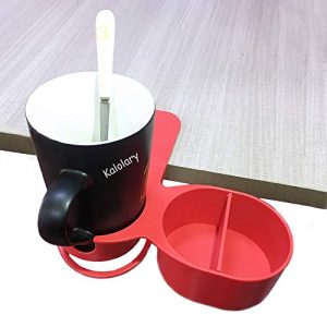 Supercope New Type Drinking Cup Holder Clip- 2019 Latest Model Chair and Table Bottle Cup Clip The DIY Glass Clamp Water Coffee Mug Holder Clip with Extra Storage Tray Design for Home & Office,Red
