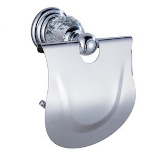 WINCASE Silver Toilet Paper Holder Roll Tissue Holder, European Modern Chrome Finished Surface Bathroom Accessories All Zinc Alloy Construction Wall Mounted