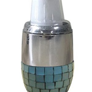 nu steel nusteel Aqua Mosaic Dixie Modern Sleek Metal Compact Small Disposable Paper Dispenser Storage Holder for Rinsing for Bathroom Vanity Countertops, 3 oz. paper cups only, Chrome Finish