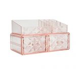 Makeup Organizer Acrylic Cosmetic Storage Drawers and Jewelry Display Box (2 square drawer)