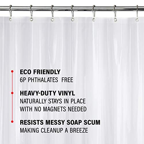 EPICA Strongest Mildew Resistant Shower Curtain Liner EPICA Strongest Mildew Resistant Bathe Curtain Liner on The Market-100% Anti-Bacterial 10 Gauge Heavy Responsibility Liner-Waterproof-72x72 Inches-Clear.