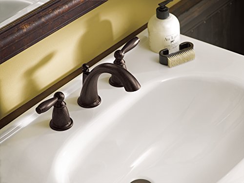Moen Brantford Two-Handle 8 in. Widespread Bathroom Faucet Trim Kit Moen T6620ORB Brantford Two-Deal with Eight in. Widespread Toilet Faucet Trim Package, Valve Required, Oil-Rubbed Bronze.