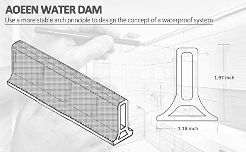 66 Inch Collapsible Shower Threshold Water Dam Shower Barrier 66 Inch Collapsible Bathe Threshold Water Dam Bathe Barrier and Versatile Dam Retention System.