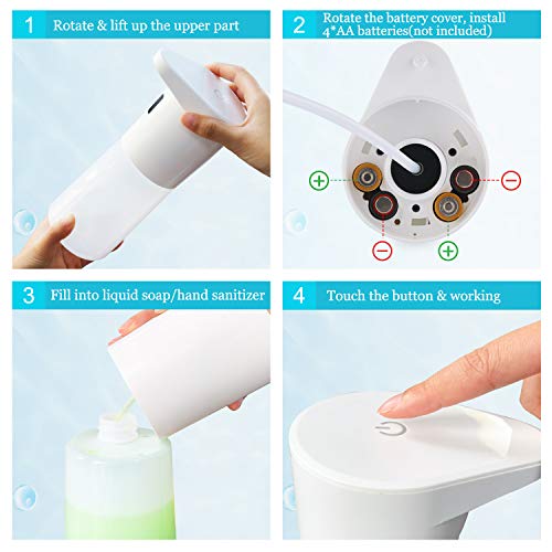 Automatic Hand Sanitizer Dispenser, Anteam 500ml Touchless Soap ...