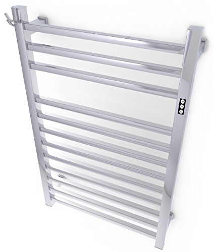 Brandon Basics Wall Mounted Electric Towel Warmer with Built-in Timer and Hardwired and Plug in Options, Stainless Steel - Polished