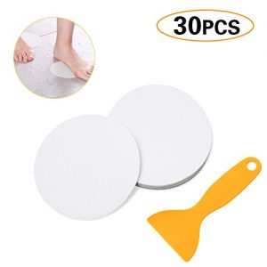 30 Pcs Non-Slip Treads,4x4 Inch,Adhesive Decals,Anti-Slip Stickers,Ideal Appliques Tape For Baby,Senior,Adult.Suit for Bath Tub,Stairs,Shower Room & Other Slippery Surfaces (White)