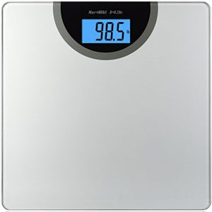BalanceFrom Digital Body Weight Bathroom Scale with Step-On Technology and Backlight Display, 400 Pounds, Regular, Silver