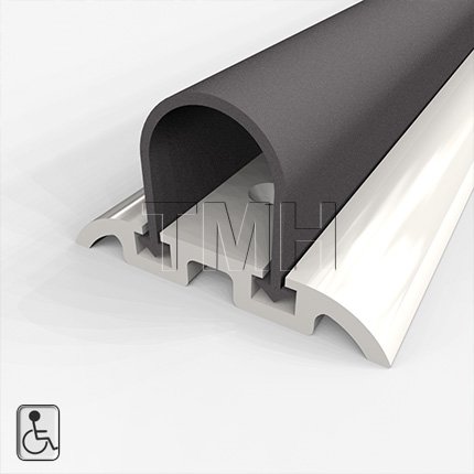 Water Seal Shower Threshold, Wheelchair Accessible, High Quality Anodized Aluminum with Solid Neoprene Seal - 48" Length