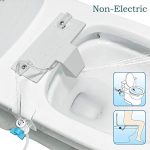 Clear Rear Bidet Non Electric Self Cleaning Nozzle Bidet Toilet Seat for Feminine Wash, Constipation Massage - Adjustable Water Pressure Save Toilet Paper