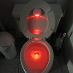 OriGlam 【Happy Shopping Day】 Motion Activated Toilet Night Light, Auto Motion Sensor Toilet Seat Night Light Bathroom Nightlight with Red and Green Light