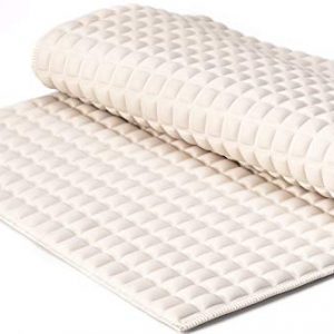 BOWERBIRD Premium Air Cushion Bathtub Mat with 800+ Air-Filled Cells, Provide Unprecedented Cushioned and Soft Comfort, Reduce Fatigue on Your Feet (Natural Rubber, Cream, 27”×15”)
