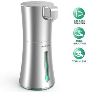 HadinEEon Soap Dispenser Automatic, Foaming Soap Dispenser Touchless 350ml/12oz, Battery Operated Hand Free Automatic Foam Liquid Soap Dispenser for Bathroom or Kitchen