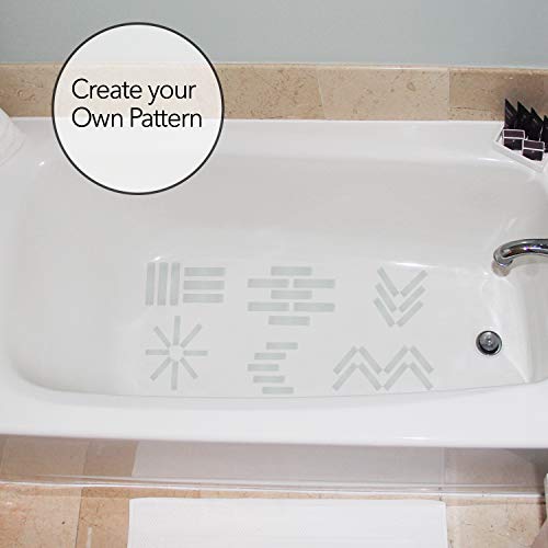 FUS Bathtub Stickers Non-Slip Shower Treads, 12 Anti Slip FUS Bathtub Stickers Non-Slip Bathe Treads 12 Anti Slip Traction Grip Strips to Forestall Slippery Surfaces. (12, 1Pack).