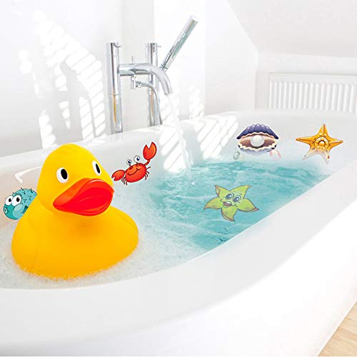 MUMULULU Non-Slip Bathtub Stickers Pack of 20 Large Sea MUMULULU Non-Slip Bathtub Stickers Pack of 20 Giant Sea Creature Decal Treads Greatest Adhesive Security Anti-Slip Appliques for Bathtub Tub and Bathe Surfaces.