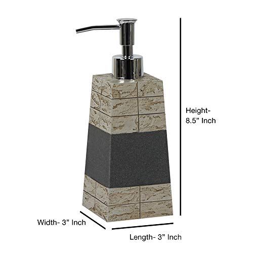 nu steel nusteel Rustic, Made of Cement Bath Accessory Set nu metal nusteel Rustic, Fabricated from Cement Bathtub Accent Set for Vainness Counter tops, 4 Piece Luxurious Ensemble Dish, Toothbrush Holder, Tumbler, cleaning soap and Lotion Pump, Vintage Stone End.