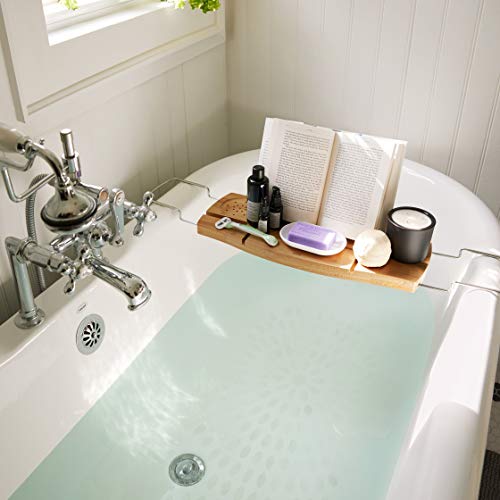 Umbra Aquala Bathtub Tray Extendable, Bamboo Luxury Bath Caddy Umbra Aquala Bathtub Tray Extendable, Bamboo Luxurious Tub Caddy, 71.1 x 21.6 x 3.8 cm, Pure