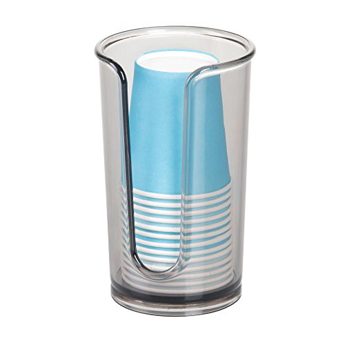 iDesign Clarity Disposable Dispenser Cup Holder iDesign Readability Disposable Dispenser Cup Holder, Smoke.