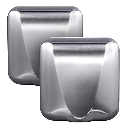 VALENS 2PCS Electric Hand Dryer with HEPA Filter, Efficiency Max Touchless Hand Dryer for Bathrooms Commercial & Home, High-Speed Automatic Hand Air Dryer Machine for Restrooms, Stainless Steel