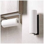 fine_fine Toilet Paper Holder, Wall Mounted & No Drilling Paper Storage Rack Tissue Roll Hanger Bathroom Paper Towel Dispenser Office Toilet Paper Holder (White)