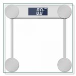400lb / 180kg Digital Body Weight Bathroom Scale with Step-On Technology and Tempered Right Angle Glass Balance Platform
