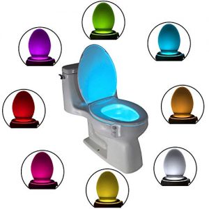 The Original Toilet Night Light Tech Gadget. Fun Bathroom Motion Sensor LED Lighting. Weird Novelty Funny Birthday Gag Stocking Stuffer Gifts Ideas for Him Her Guy Men Boy Toddler Mom Papa Brother