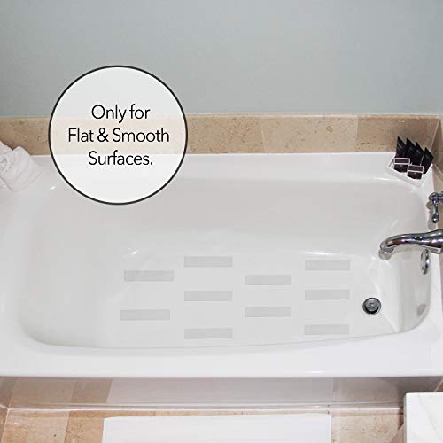 FUS Bathtub Stickers Non-Slip Shower Treads, 12 Anti Slip FUS Bathtub Stickers Non-Slip Bathe Treads 12 Anti Slip Traction Grip Strips to Forestall Slippery Surfaces. (12, 1Pack).
