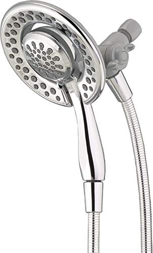 Delta Faucet 4-Spray Touch Clean In2ition 2-in-1 Dual Hand Held Shower Head with Hose, Chrome 75486C