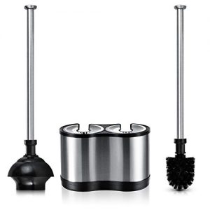 ToiletTree Products Modern and Sleek Deluxe Freestanding Toilet Brush and Plunger Combo