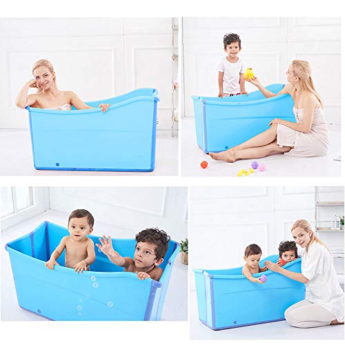 Weylan tec Large Foldable Bath Tub Bathtub, For Baby Weylan tec Giant Foldable Bathtub Tub Bathtub For Child Toddler Kids Twins Petite Grownup Blue.