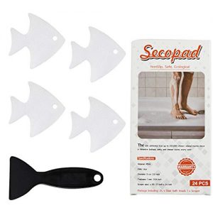 Bathtub Stickers Non-Slip, 24 PCS Safety Shower Treads Adhesive Appliques with Premium Scraper