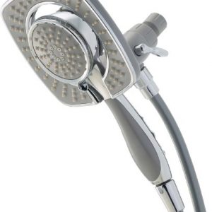 Delta Faucet 4-Spray Touch-Clean In2ition 2-in-1 Dual Hand Held Shower Head with Hose, Chrome 75582D